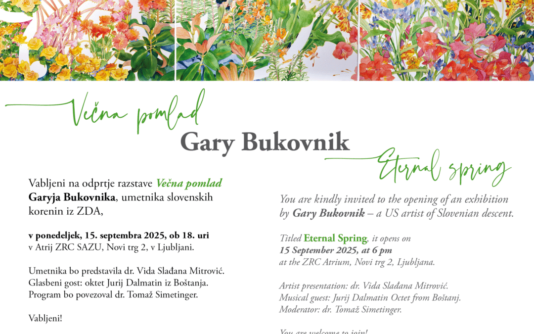 Večna pomlad Garyja Bukovnika septembra v Ljubljani
